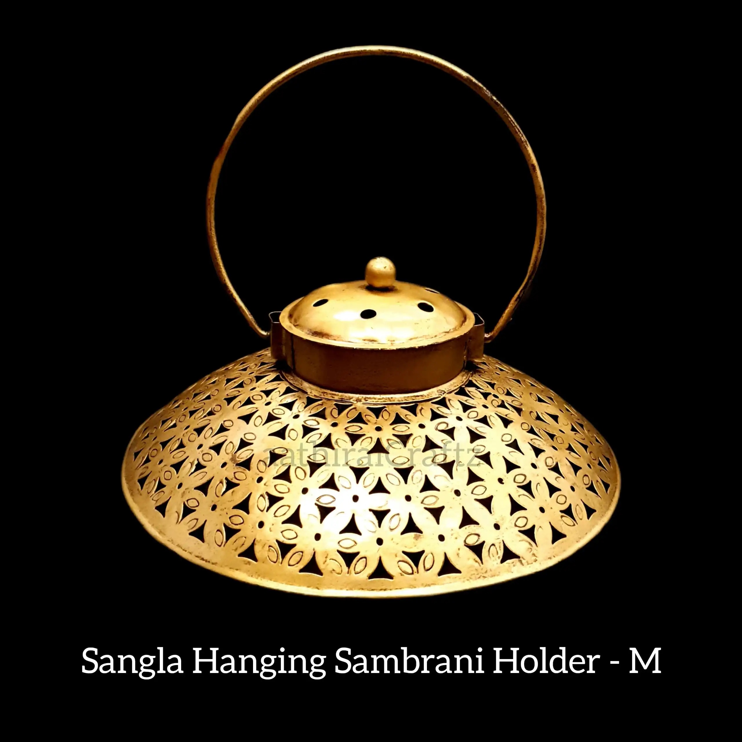 Sangla Sambrani Holder - Iron Antique Finish - Small - image 1