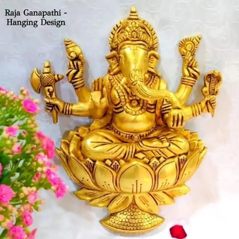 Raja Ganapathi - Hanging Brass Statue God Vinayagar Brass Idol - image 1