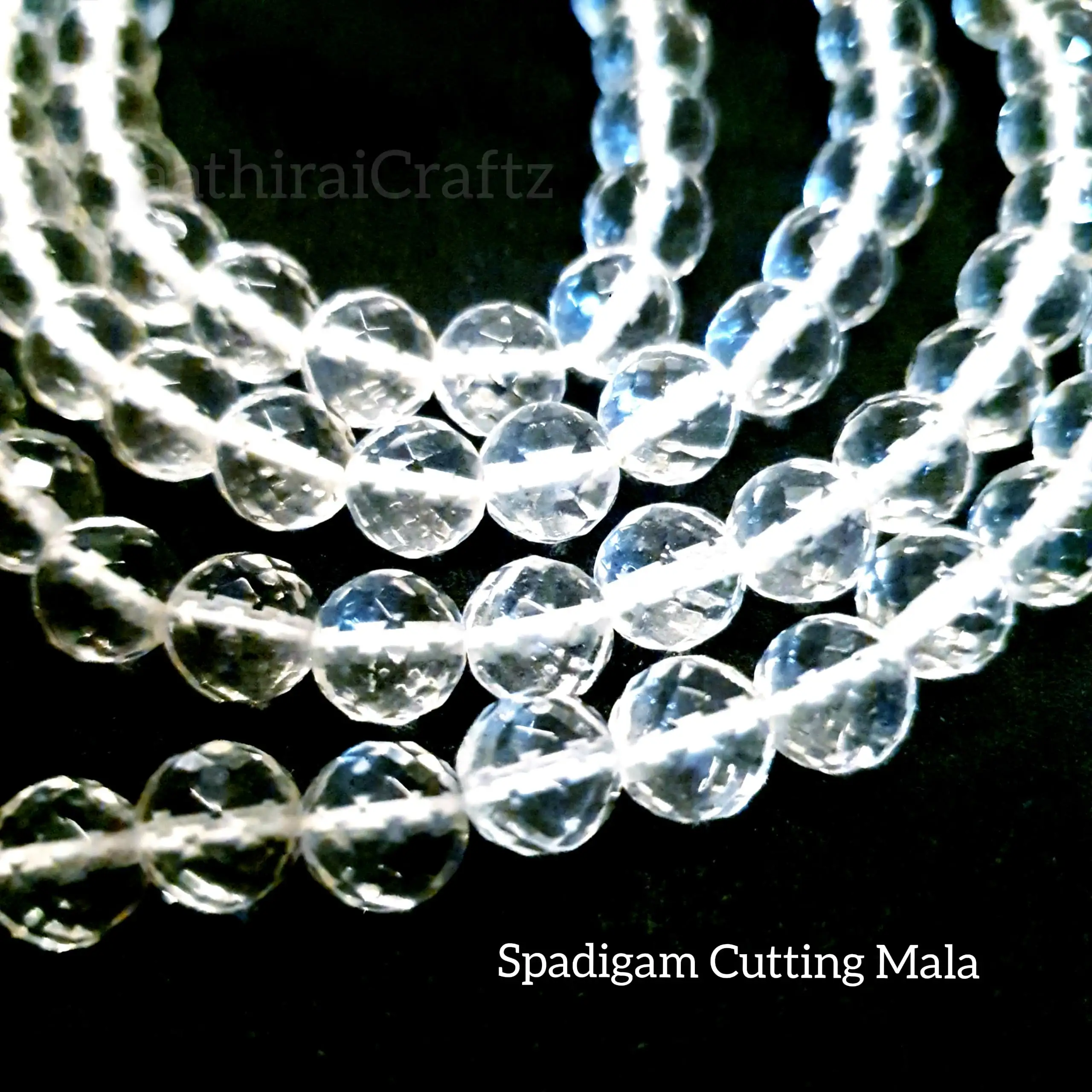 Spadigam DIamond Cutting Mala / Sphatik Mala - image 1