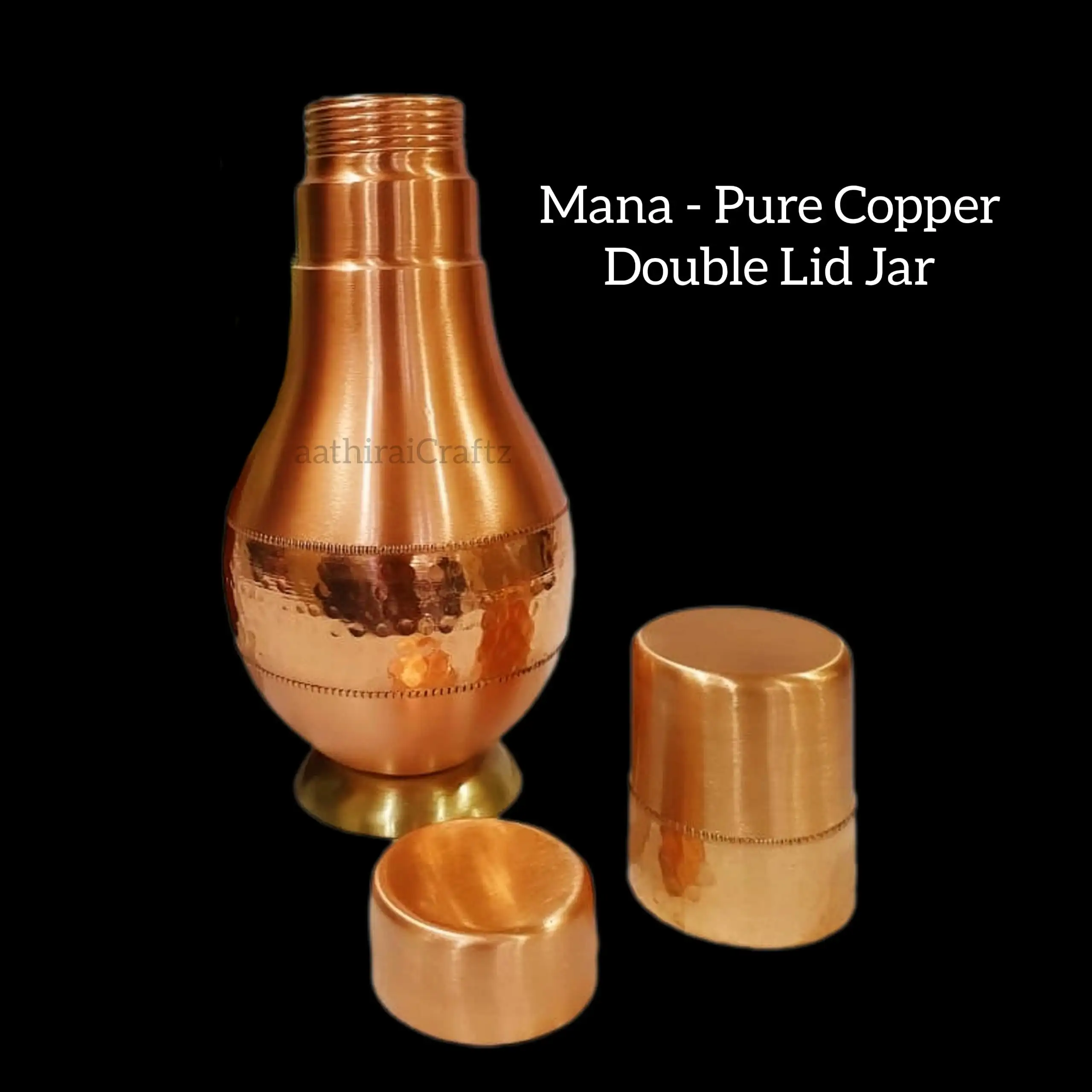Mana - Pure Copper Double Lid Jar - image 2