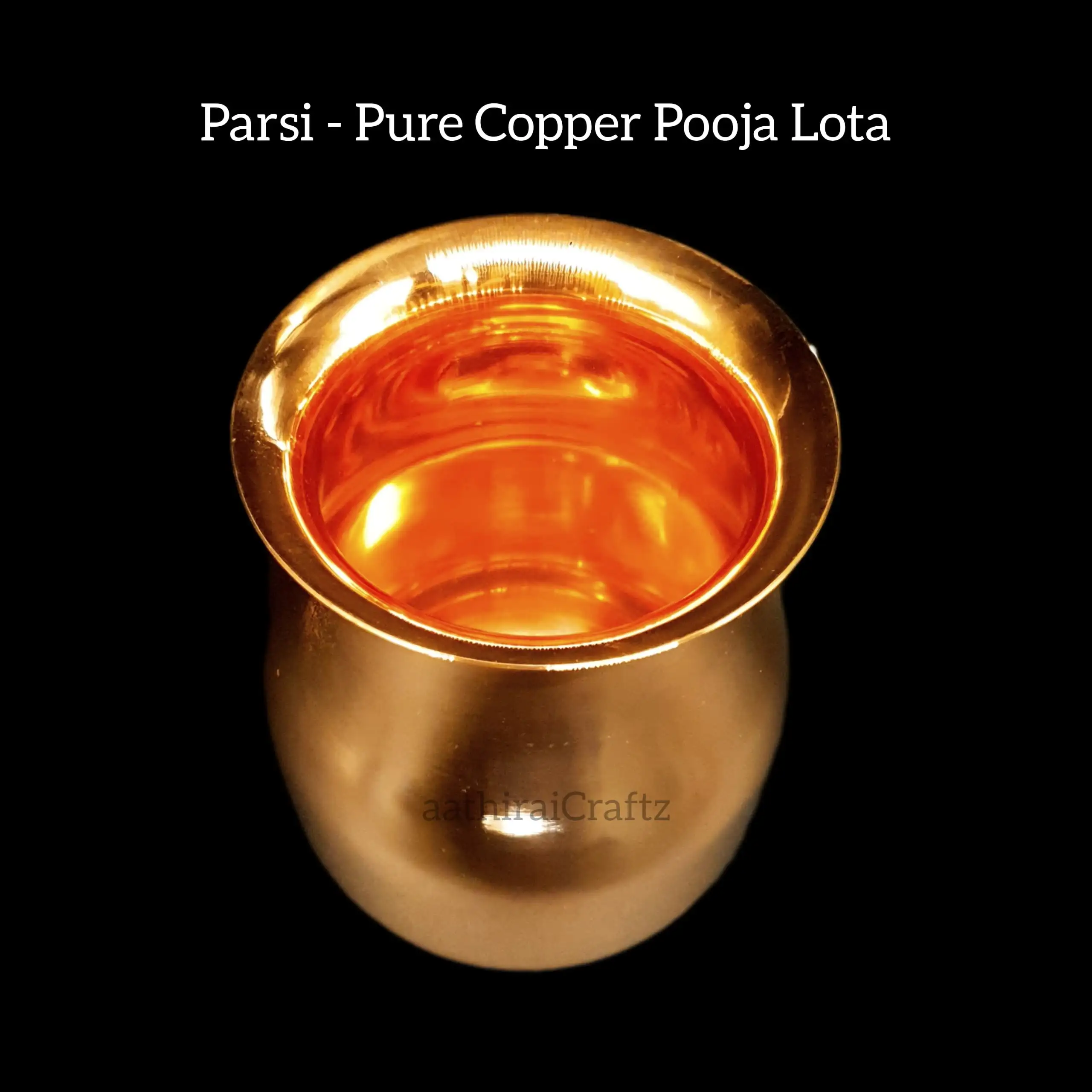 Pure Copper Parsi Lota - Bekas Air / Cawan Tembaga - image 2
