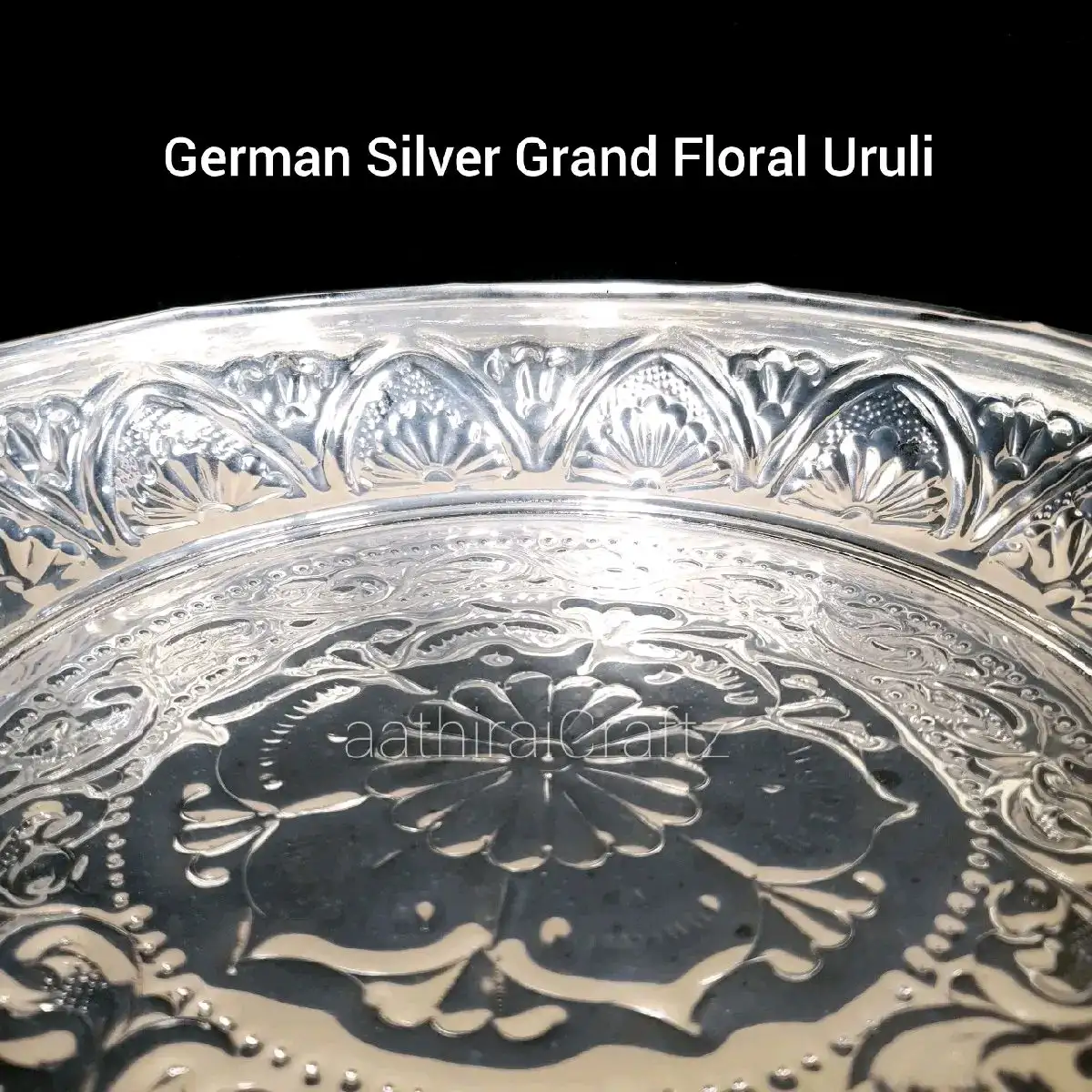 German Silver Grand Floral Uruli - image 2