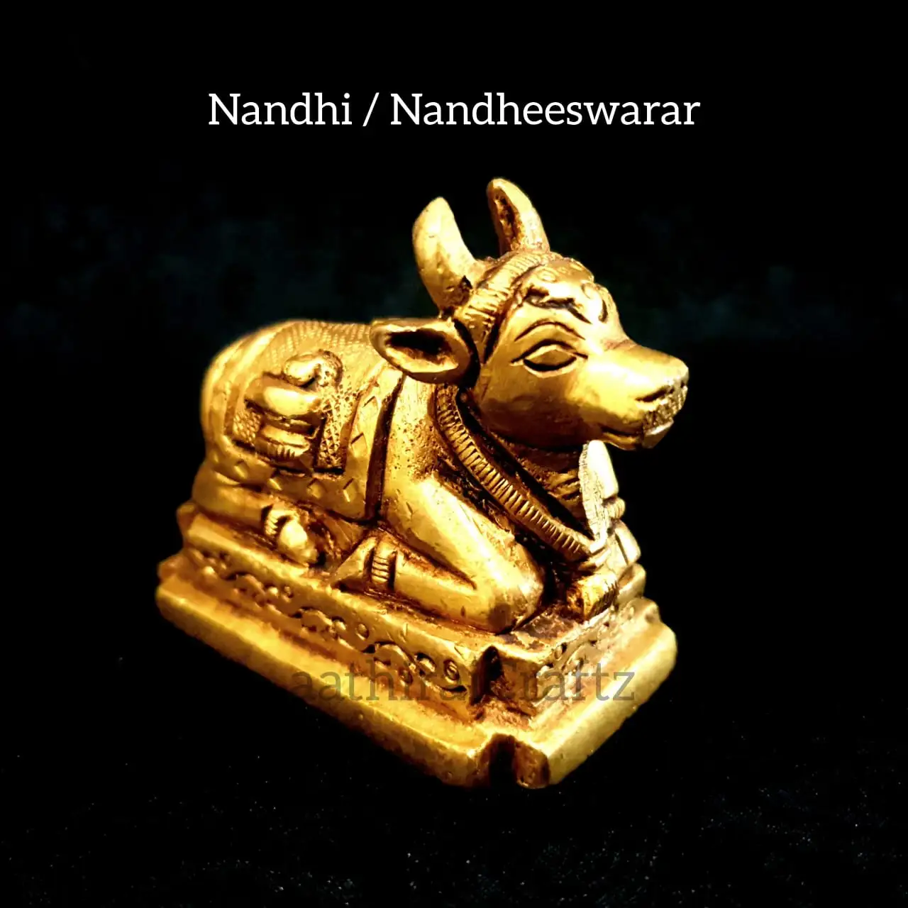 Nandhi / Nandheeswarar Brass Antique Finish - image 2