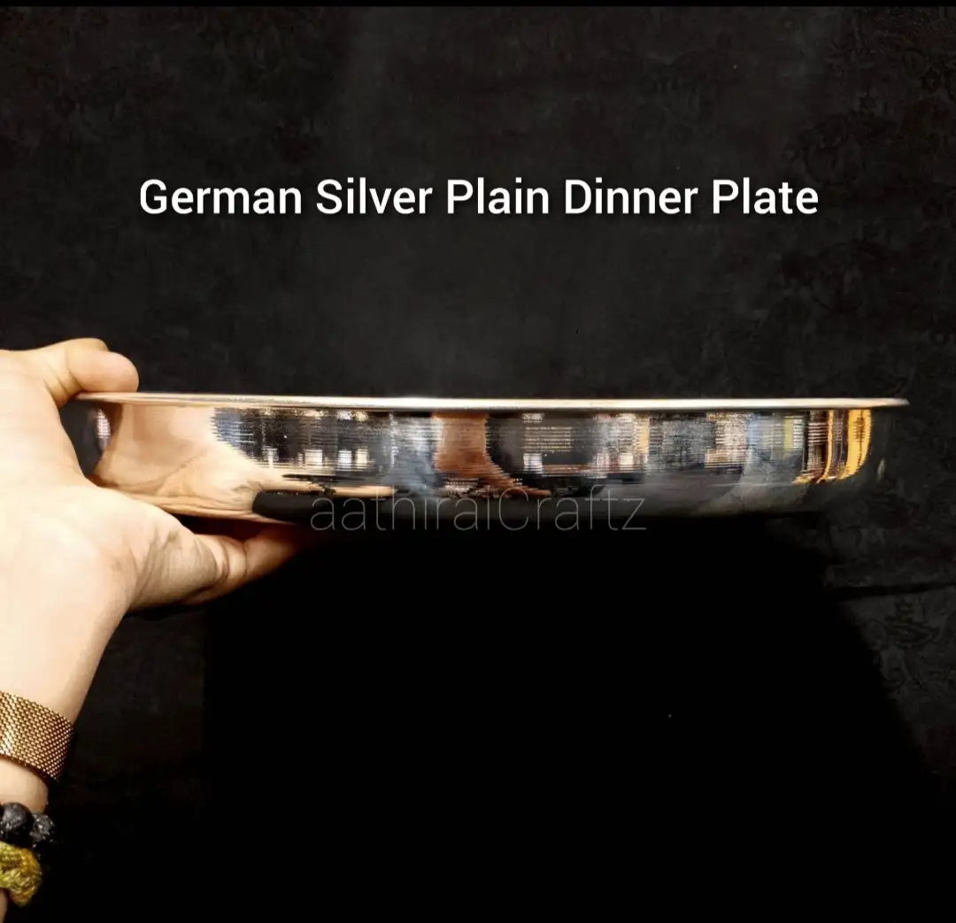 German Silver Plain Dinner Plates - image 1