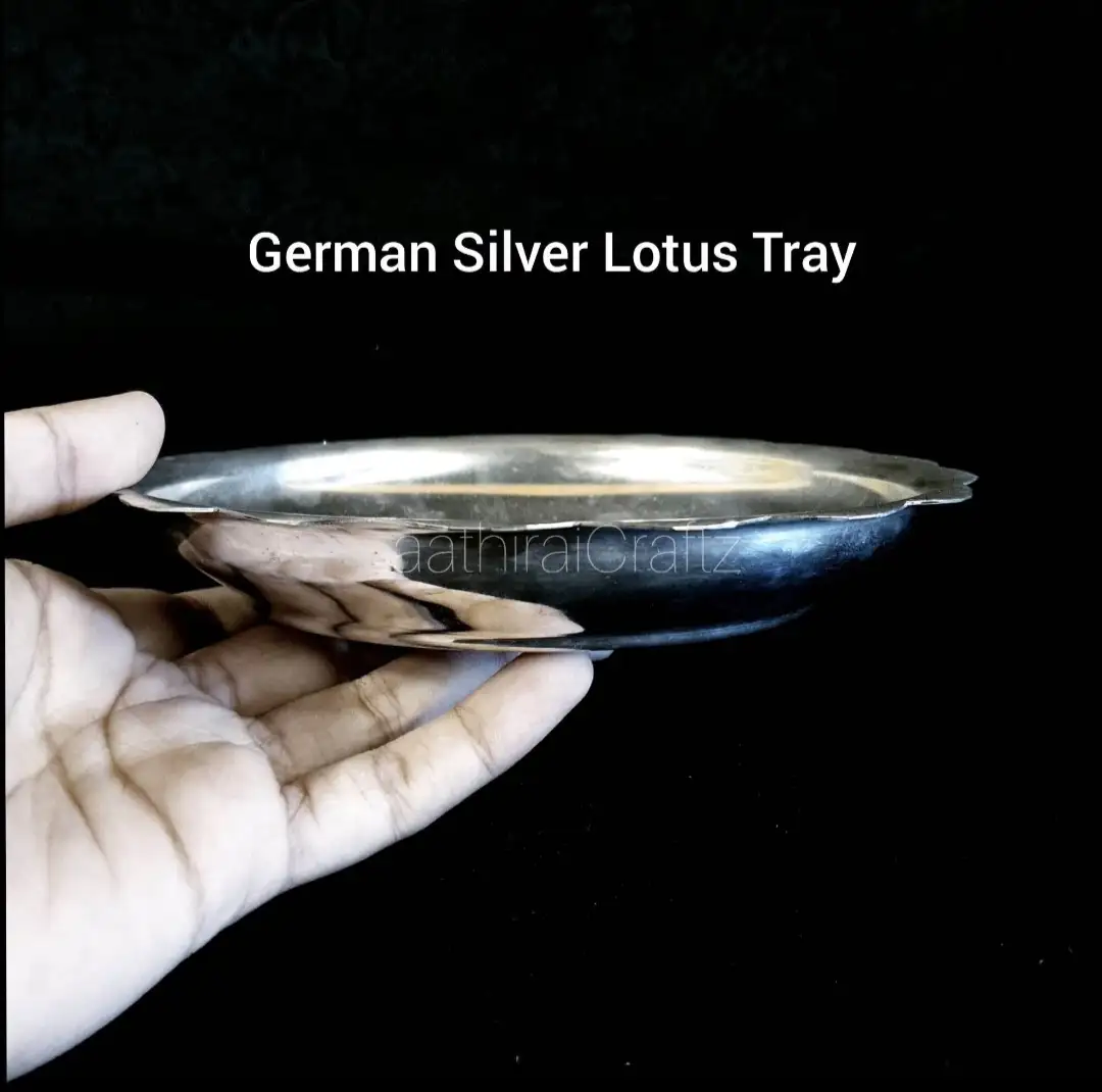 German Silver Lotus Plate Small - image 1