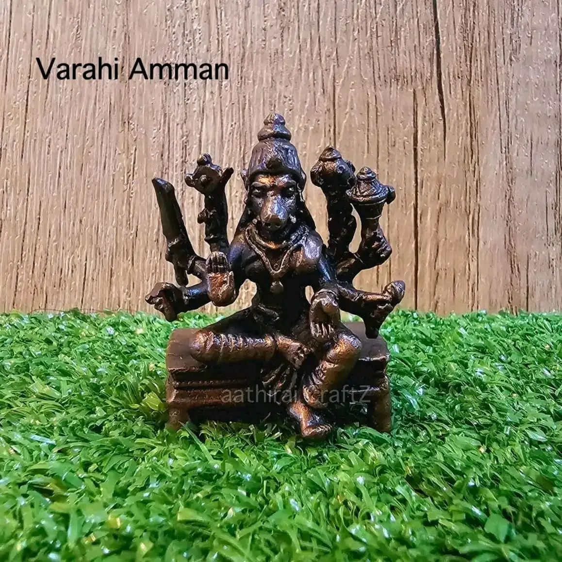 Copper Varahi Amman / Copper Antique Finish - image 1