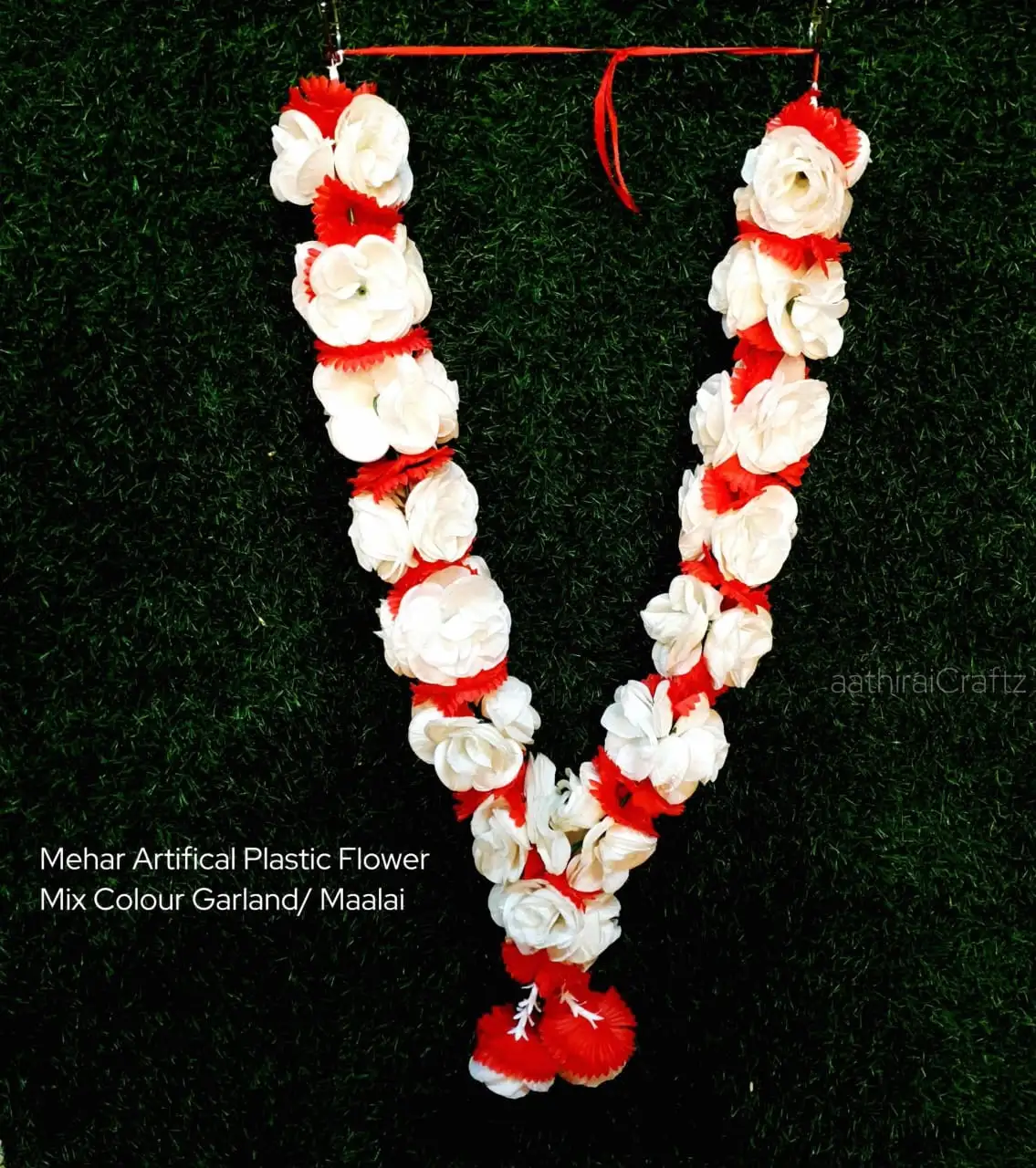 Mehar Artifical Plastic Flower Mix Colour Garland / Maalai - image 1