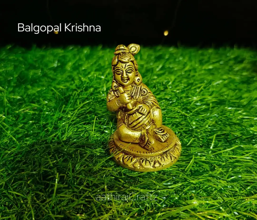 Balgopal Krishna statue Brass Antique Finish - image 2