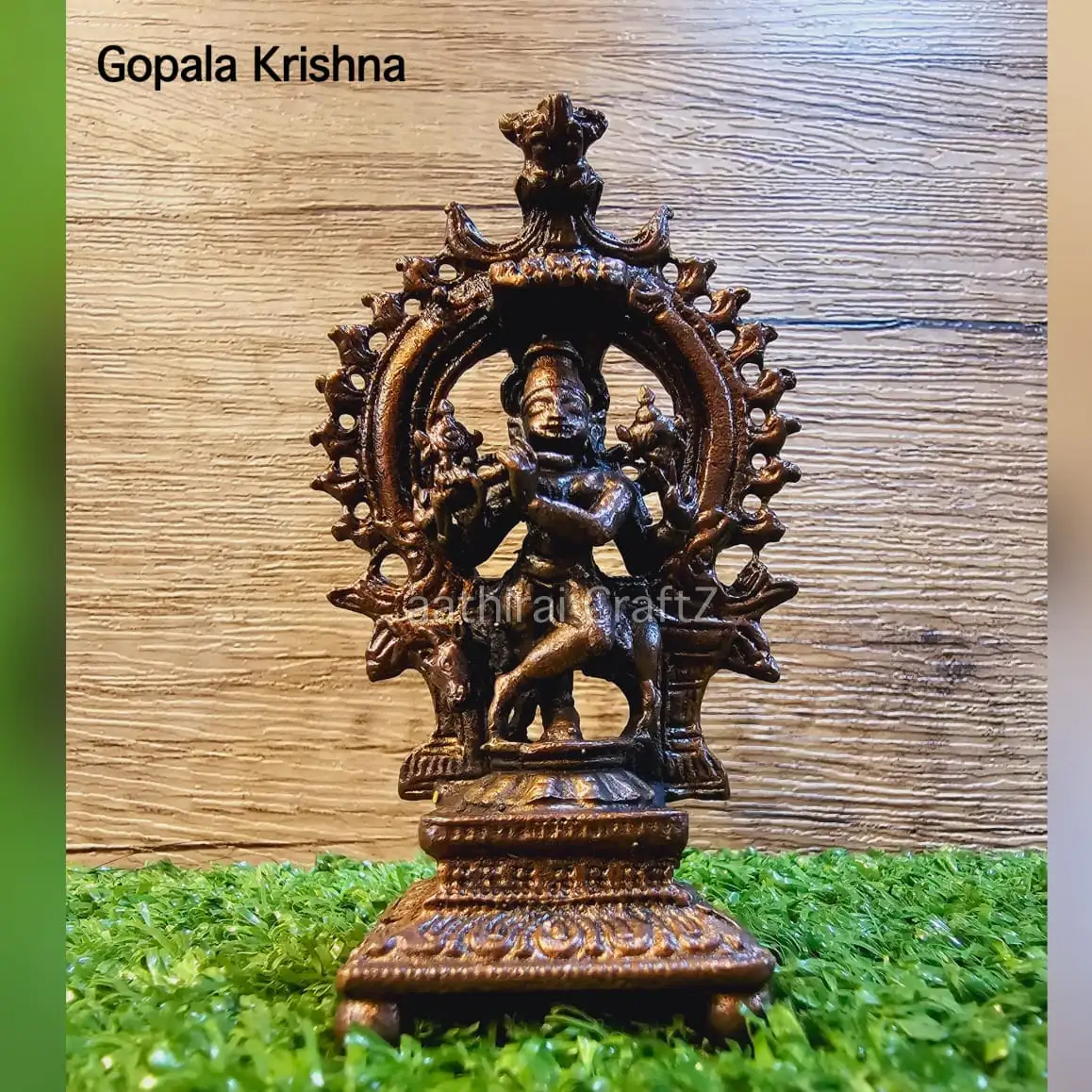 Gopala Krishna Copper Antique Finish - image 2