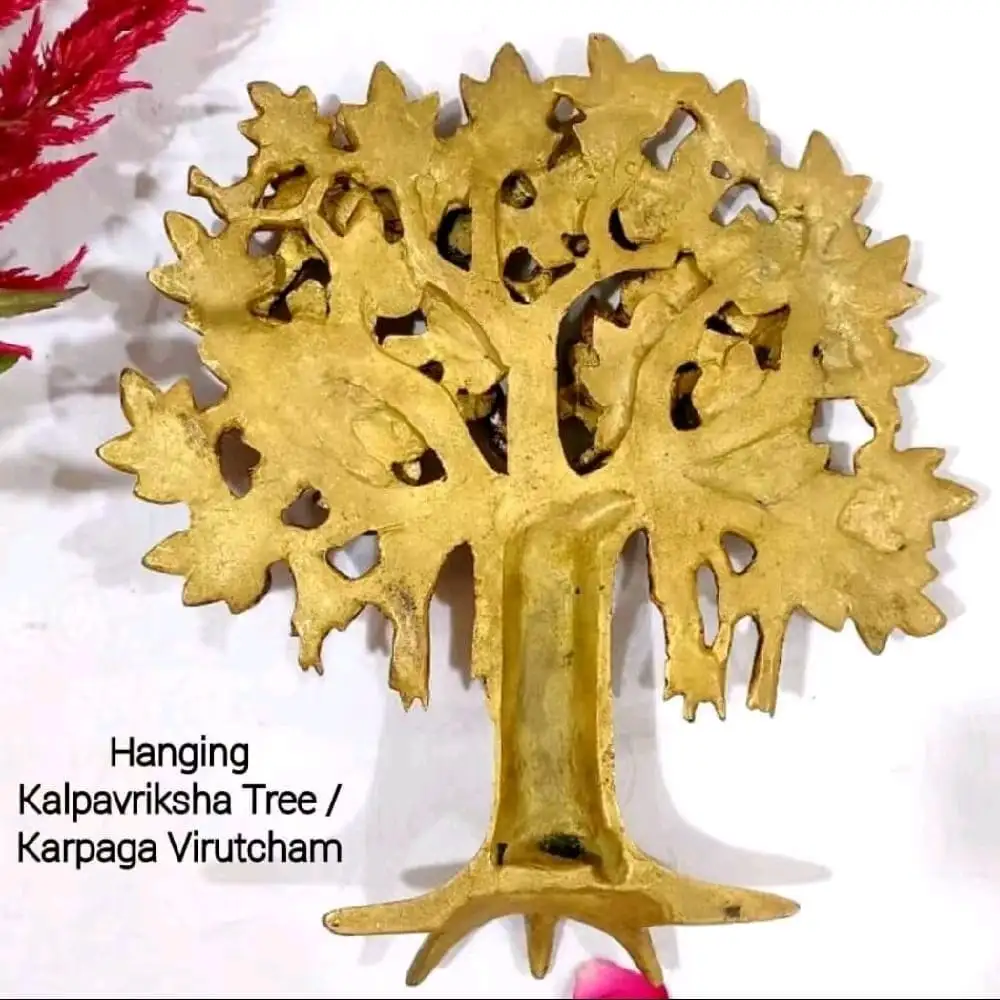 Hanging Kalpavriksha Tree / Karpaga Virutcham Brass Antique Finish - image 2