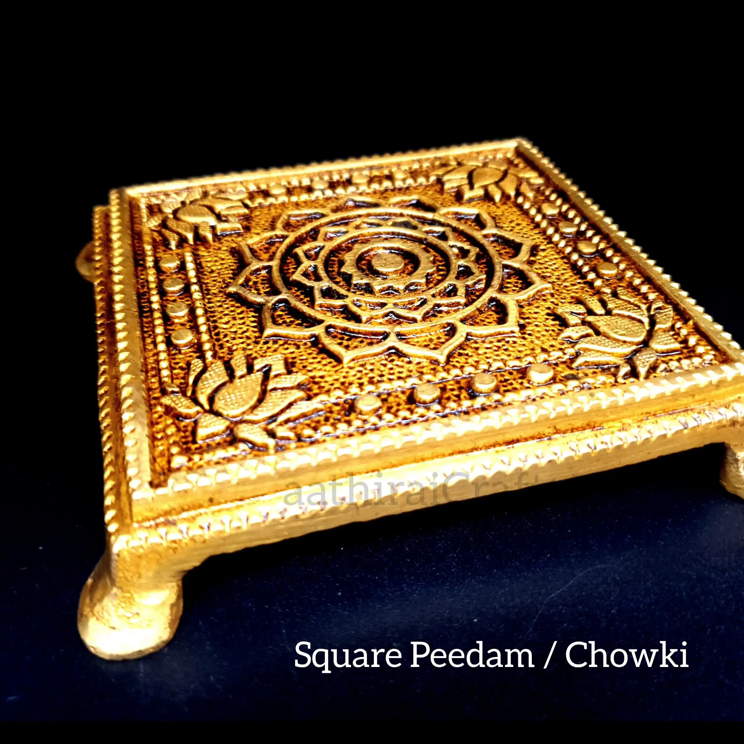 Brass Square Peedam / Brass Chowki - image 1