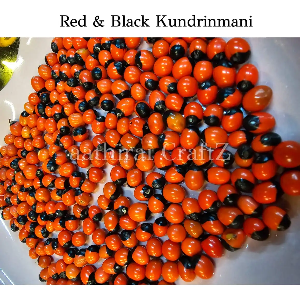 Red & Black Kundrinmani Seeds - image 2
