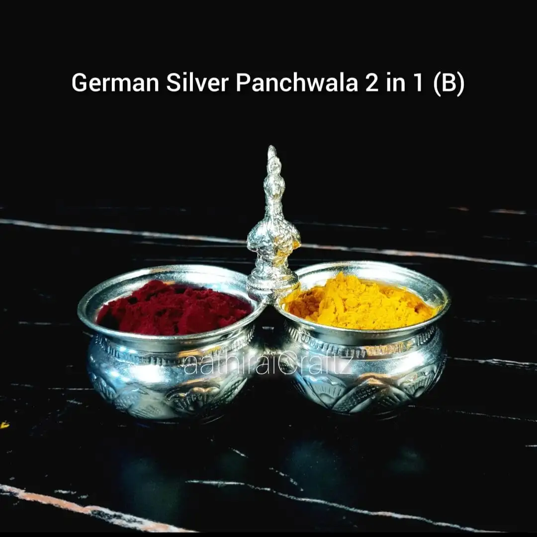 Traditional German Silver Panchwala / Kinnam Peacock 2 in 1 - Small - image 1