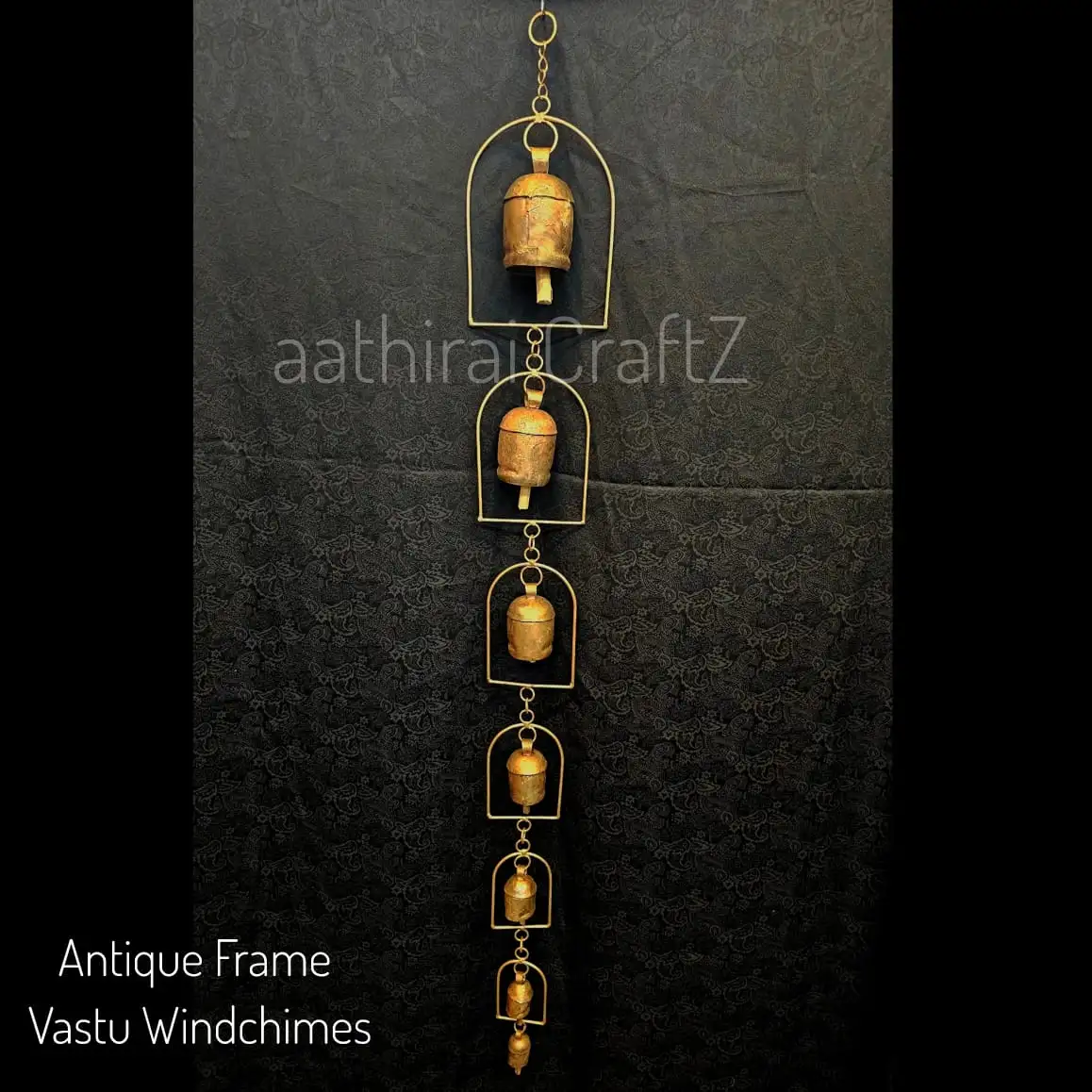 Hanging Vastu Bells Metal - Frame Design 7 Bells - image 1