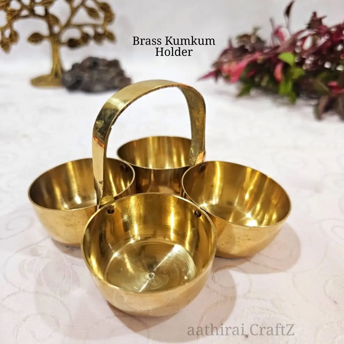Brass Kumkum Holder - image 1