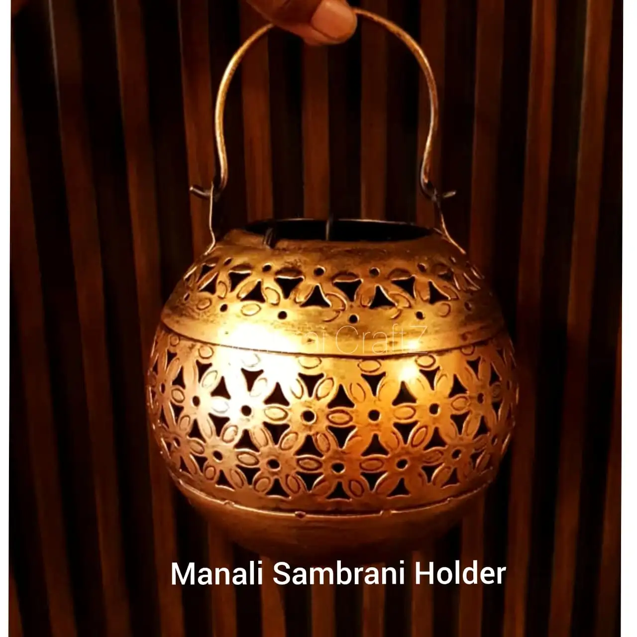 Manali Hanging Sambrani Holder Iron Antique Finish - image 1