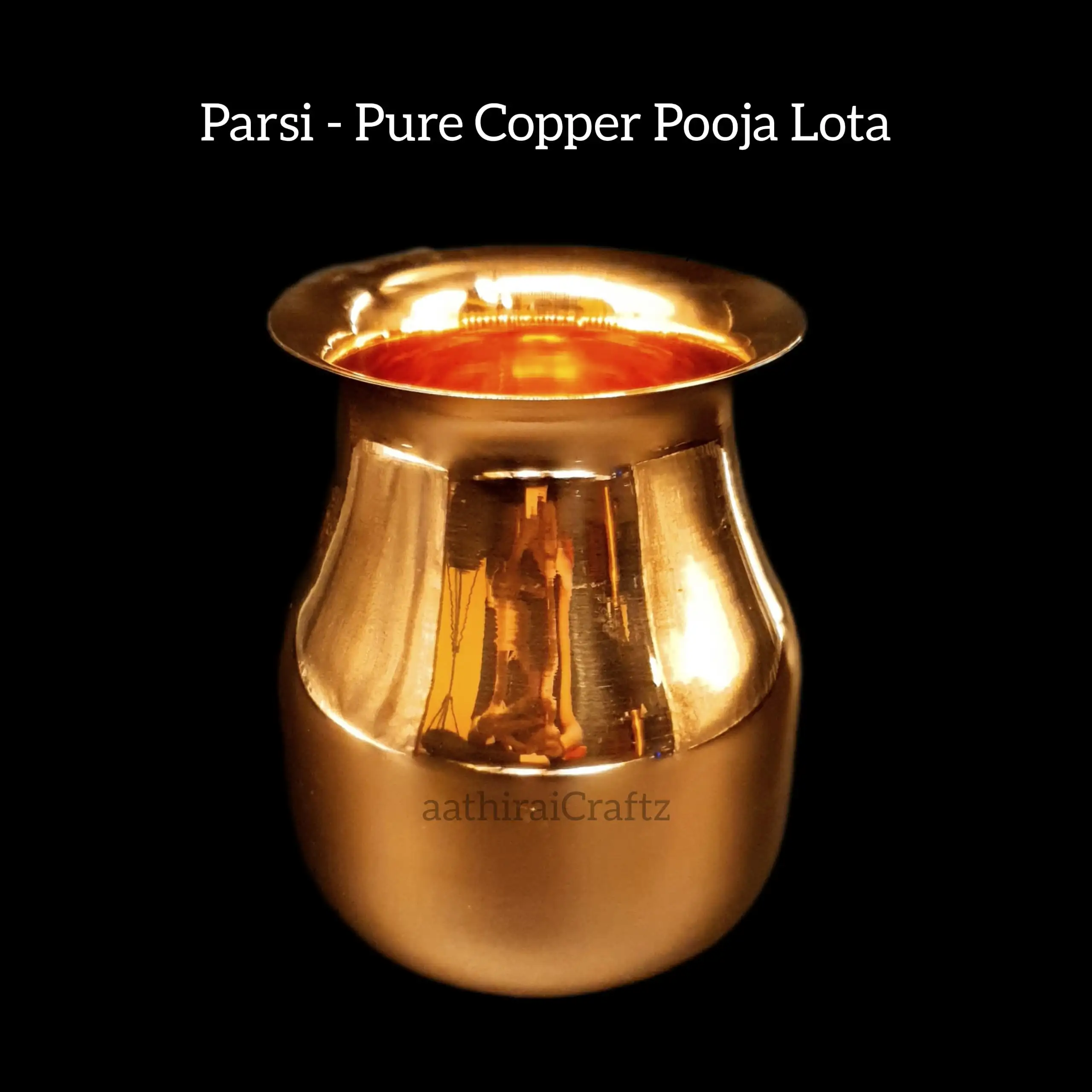 Pure Copper Parsi Lota - Bekas Air / Cawan Tembaga - image 1