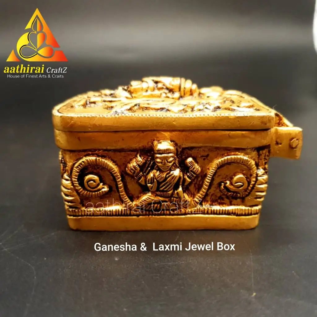 Ganesha & Laxmi Jewel Box / Heavy Handcrafted Jewel Box - image 2