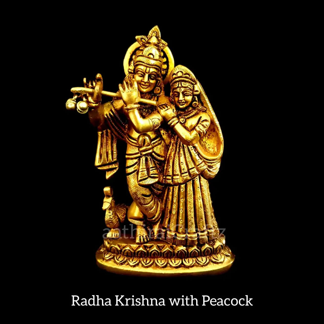 Madhavi Madhava / Radha Krishna with Peacock - image 1