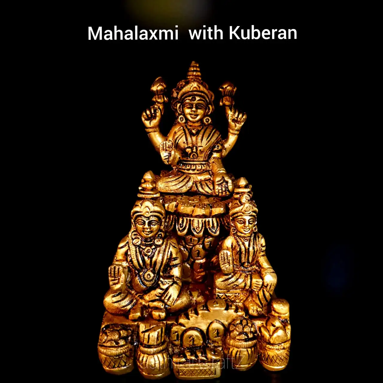 Mahalaxmi with Kuber / Kuber Lakshmi Statue - image 1