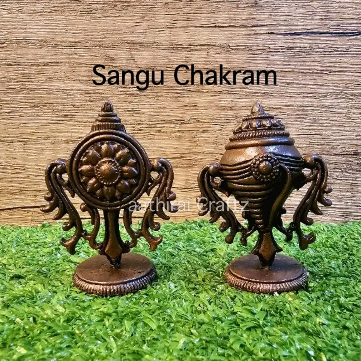 Copper Sangu Chakra (PAIR) / Copper Antique Finish - image 1
