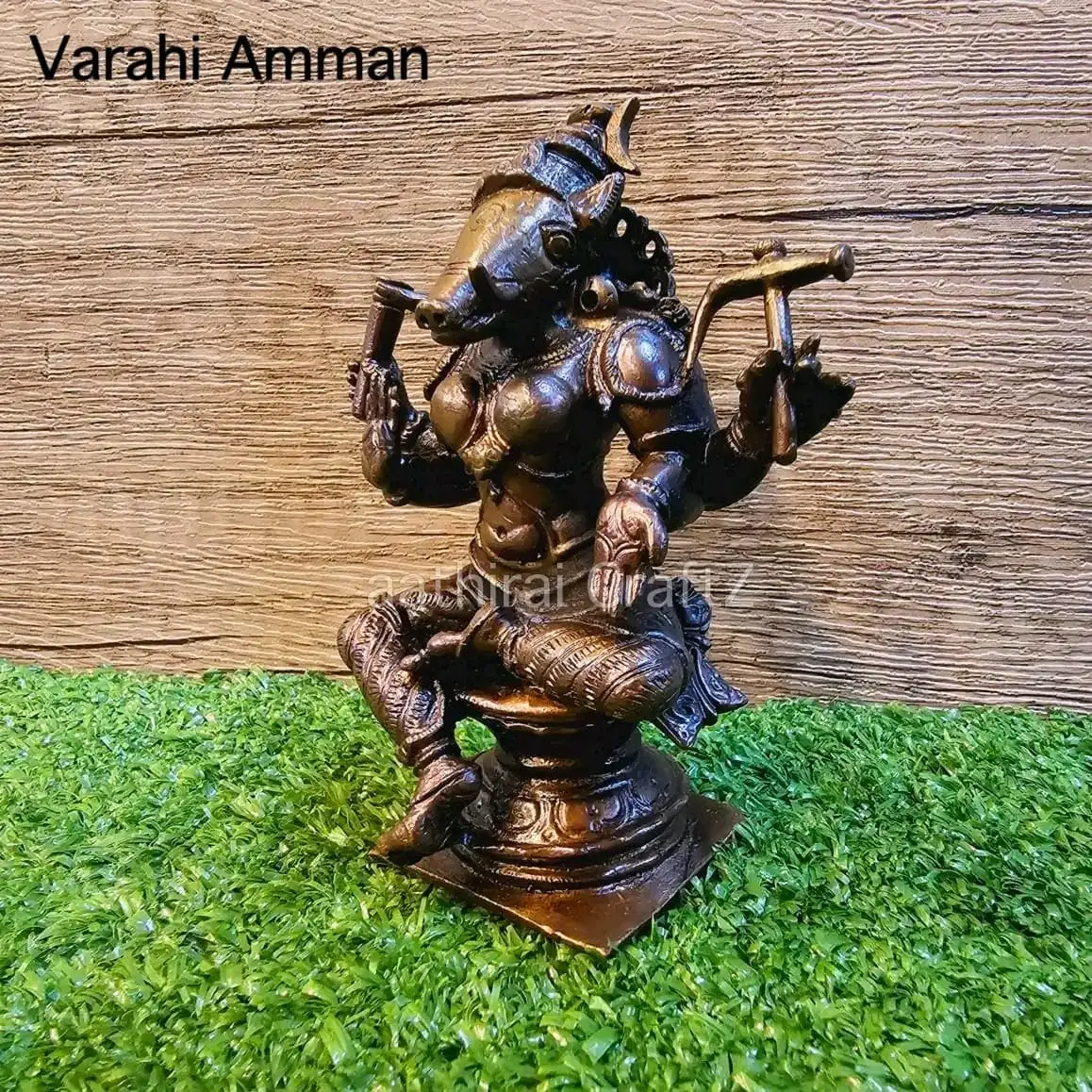 Copper Varahi Amman / Copper Antique Finish - image 2