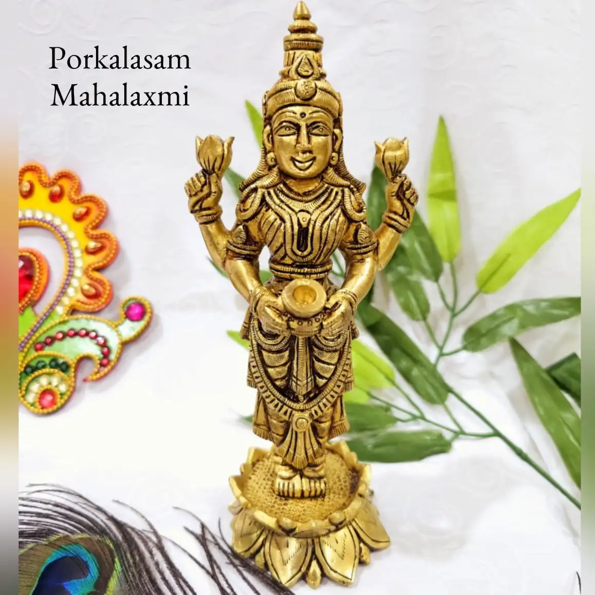 Standing Mahalaxmi on Lotus - image 1
