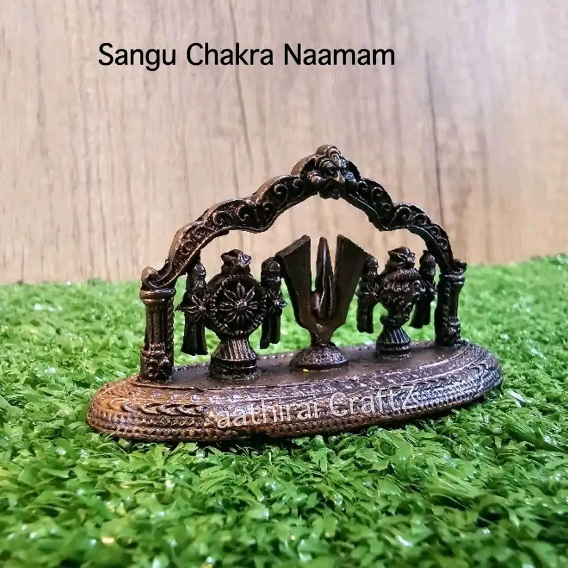 Copper Sangu Chakra Tirunaamam / Copper Antique Finish - image 2