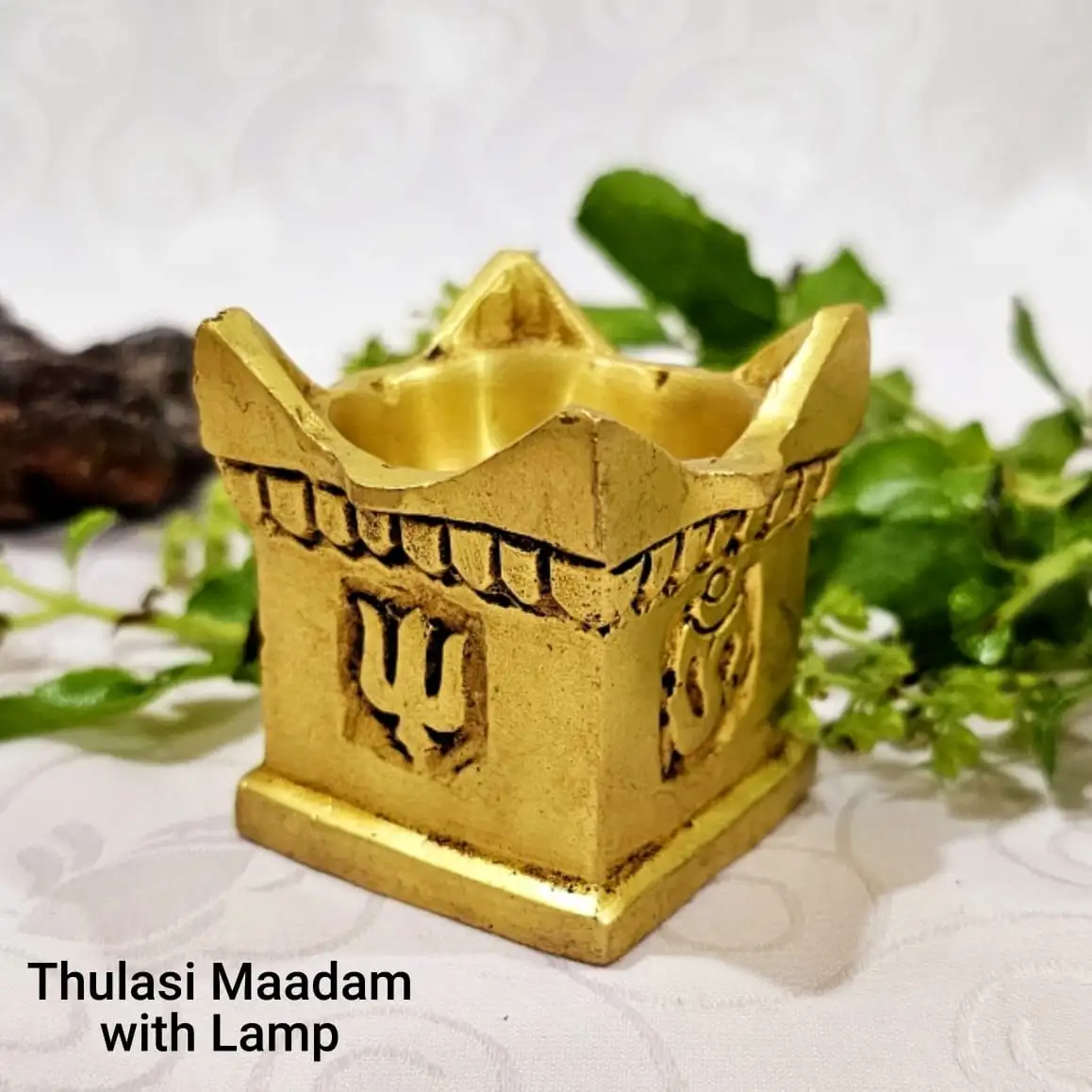 Thulasi / Thulsi Maadam Lamp Brass Antique Finish - image 2