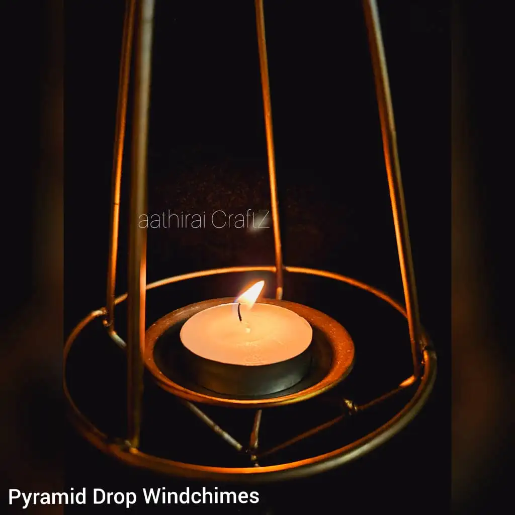 Pyramid Drop Hanging Vaastu Bells with 1 Bell Home Deco - image 1