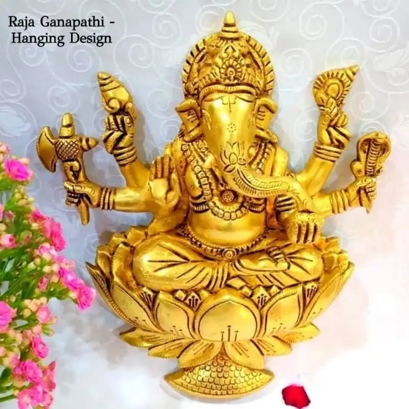 Raja Ganapathi - Hanging Brass Statue God Vinayagar Brass Idol - image 2