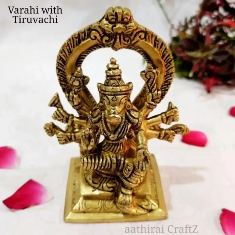 Varahi Amman - Tiruvachi Idol Brass Antique Finish - image 2