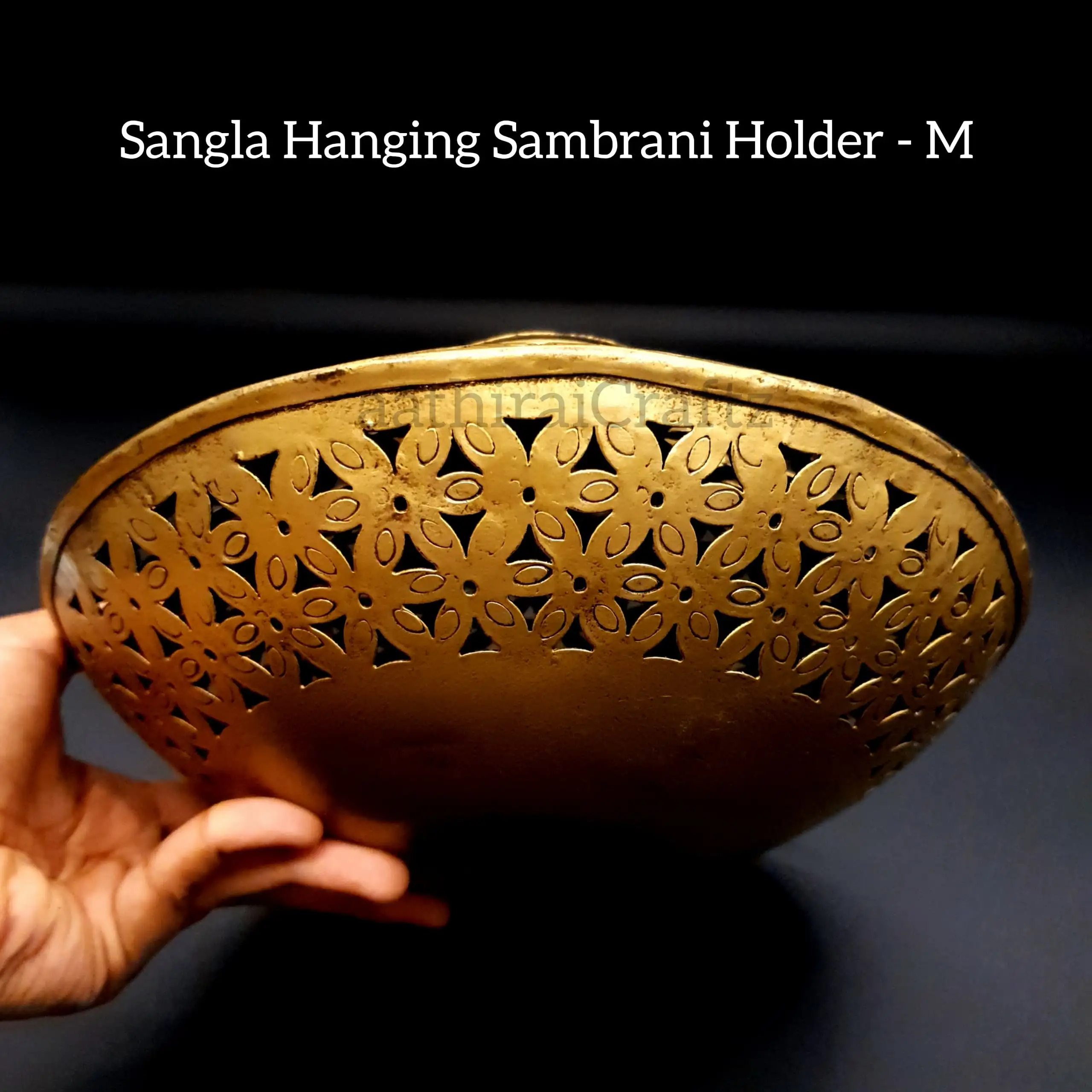 Sangla Sambrani Holder - Iron Antique Finish - Small - image 2