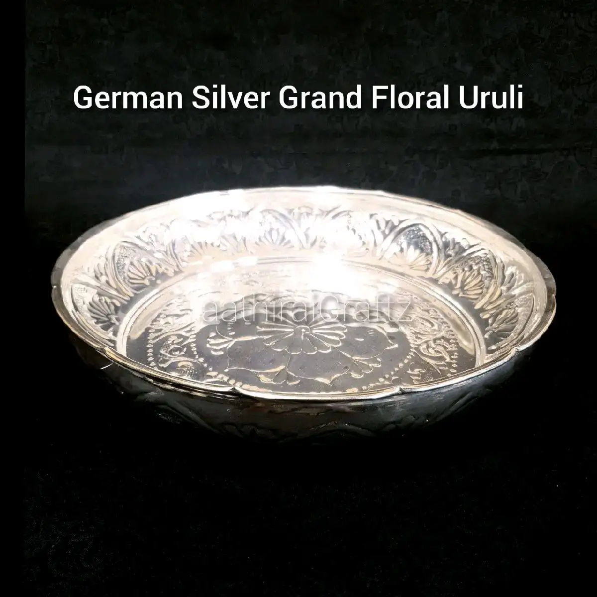 German Silver Grand Floral Uruli - image 1