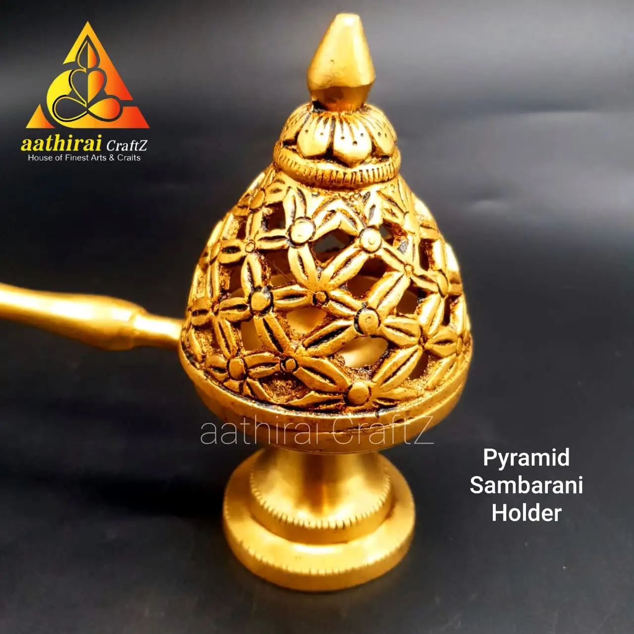 Pyramid Sambarani Holder / Unique Sambrani Holder Pyramid Design - image 2