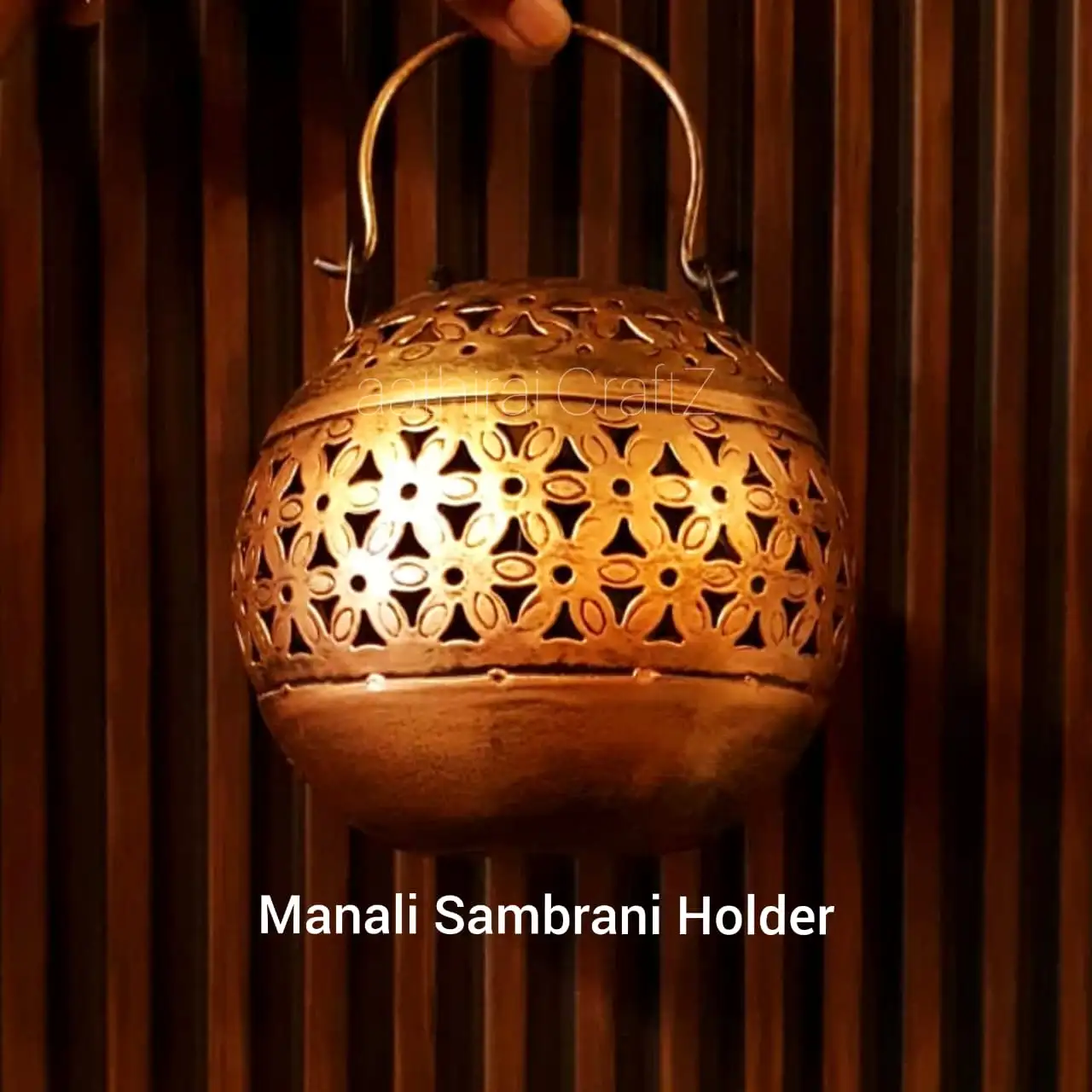 Manali Hanging Sambrani Holder Iron Antique Finish - image 2