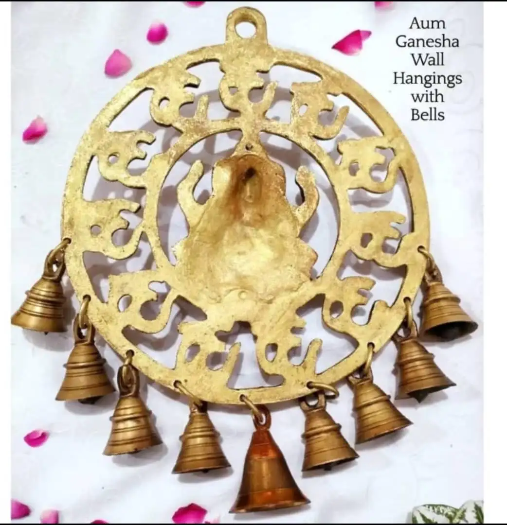 Aum Ganesha Wall Hanging With Bells / Wall Hanging - image 2