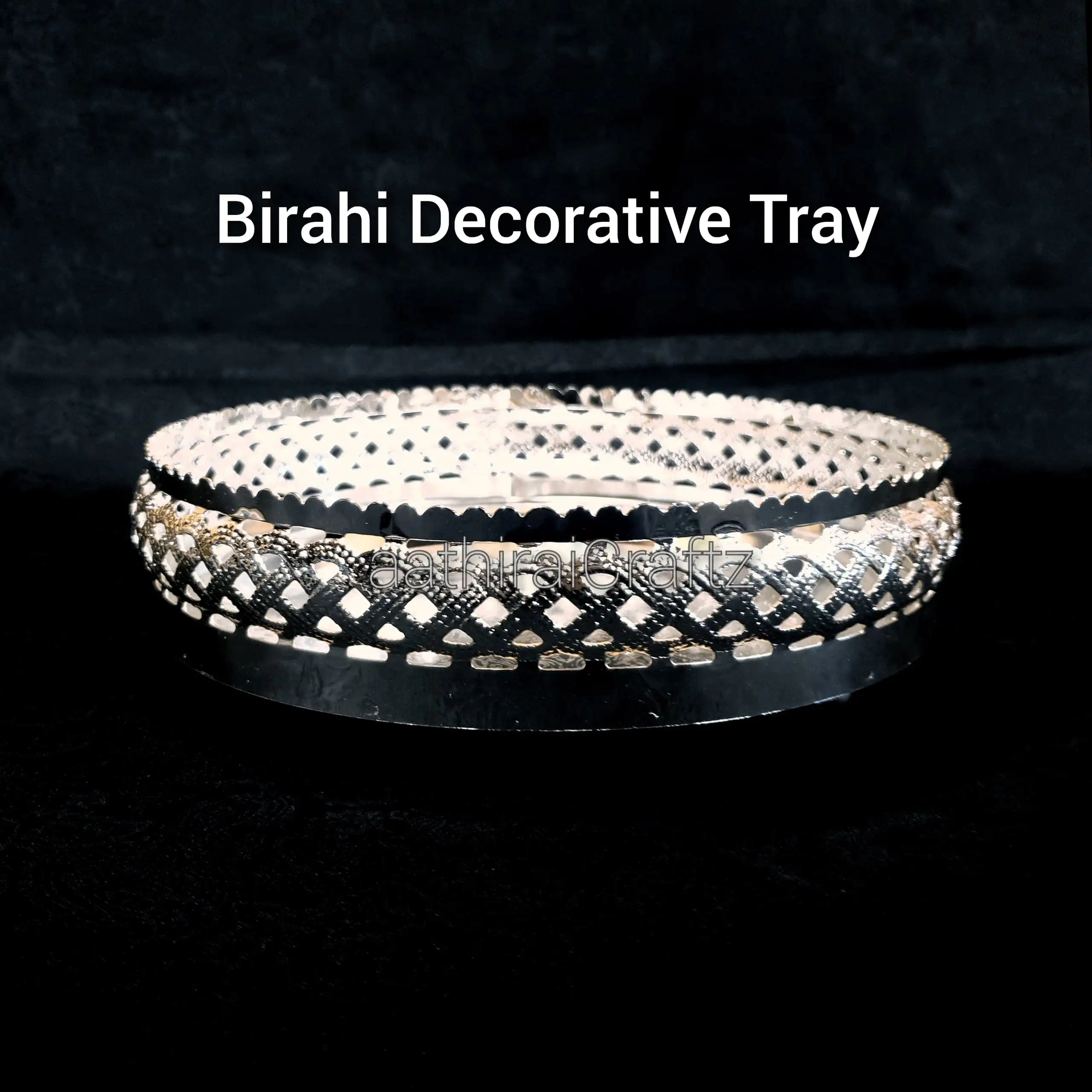 Birahi Decorative Tray / Birahi German Silver Pooja Tray - image 2
