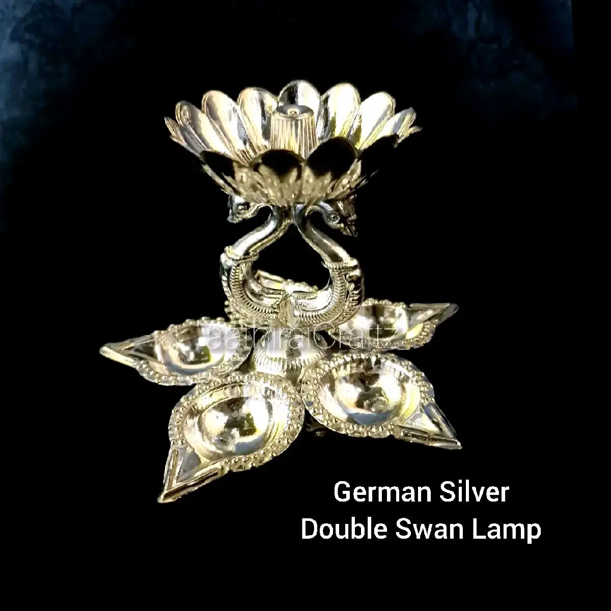 German Silver Gift Double Swan - image 1