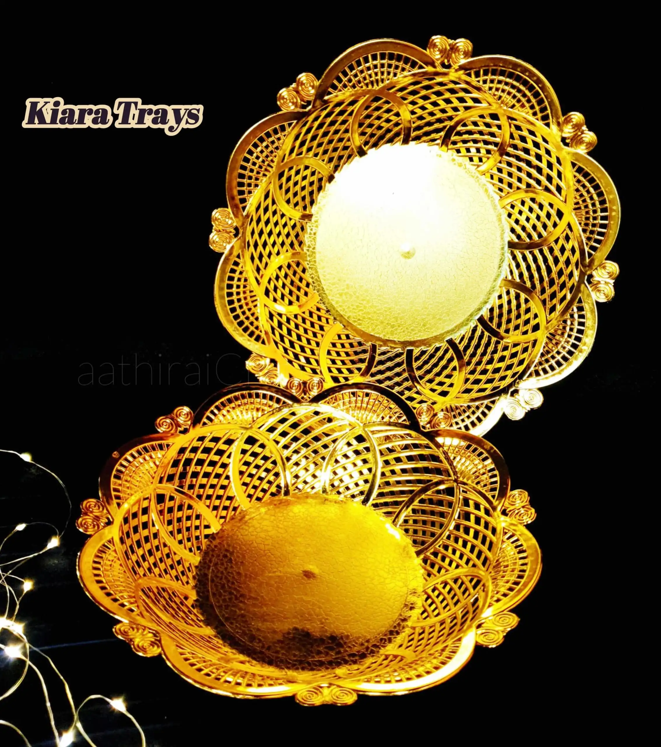 Kiara Golden Pooja / Decorative Pooja Plates - Large - image 2