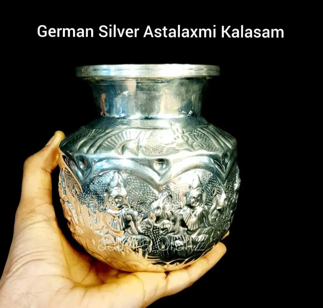 German Silver Kalasam / Poorana Astalaxmi Kalasam - Small - image 2