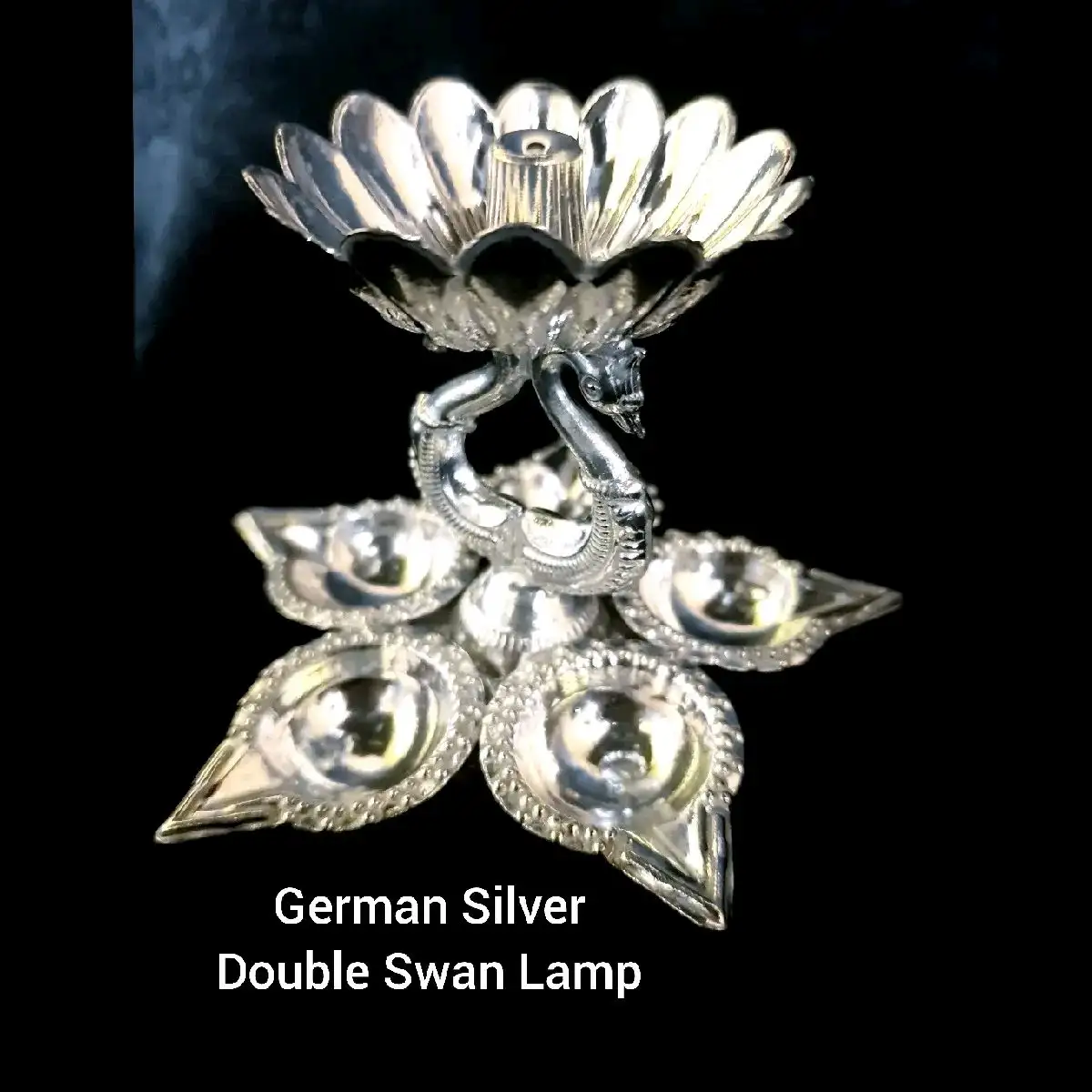 German Silver Gift Double Swan - image 2