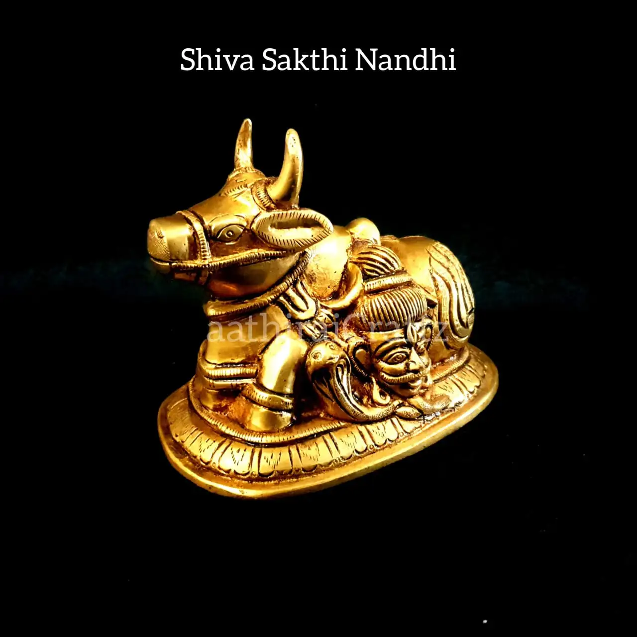 Shiva Sakthi Nandhi Brass Antique Finish - image 2