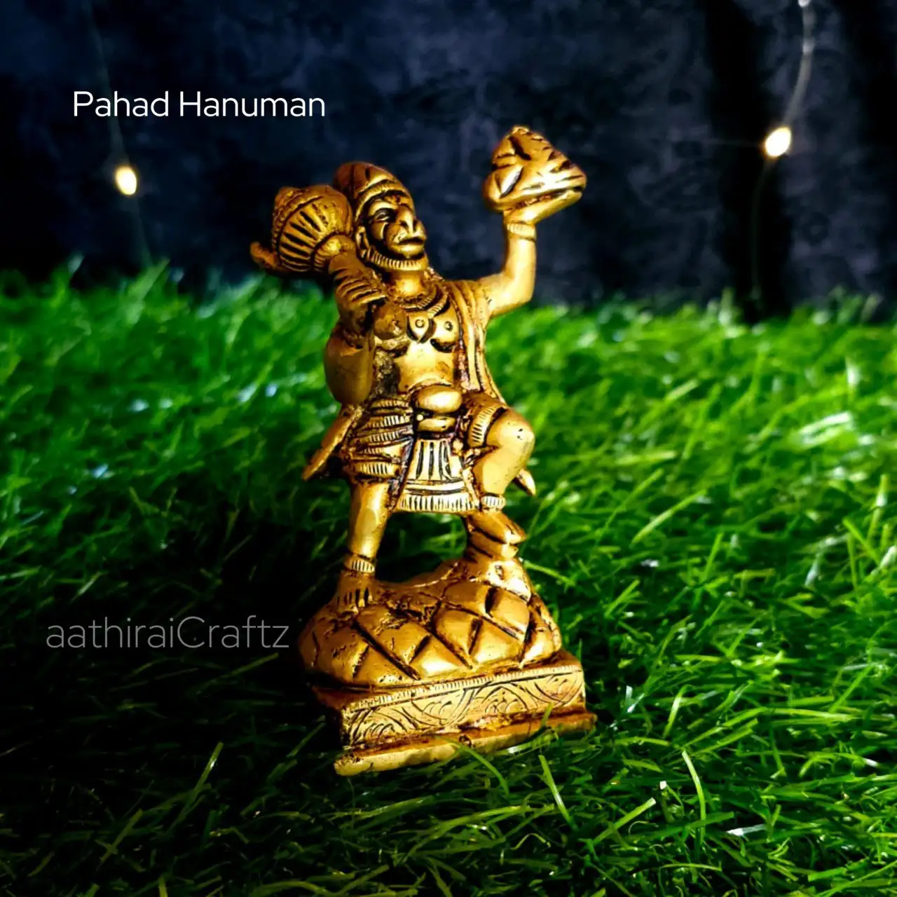 Pahad Hanuman Brass Antique Finish - image 1