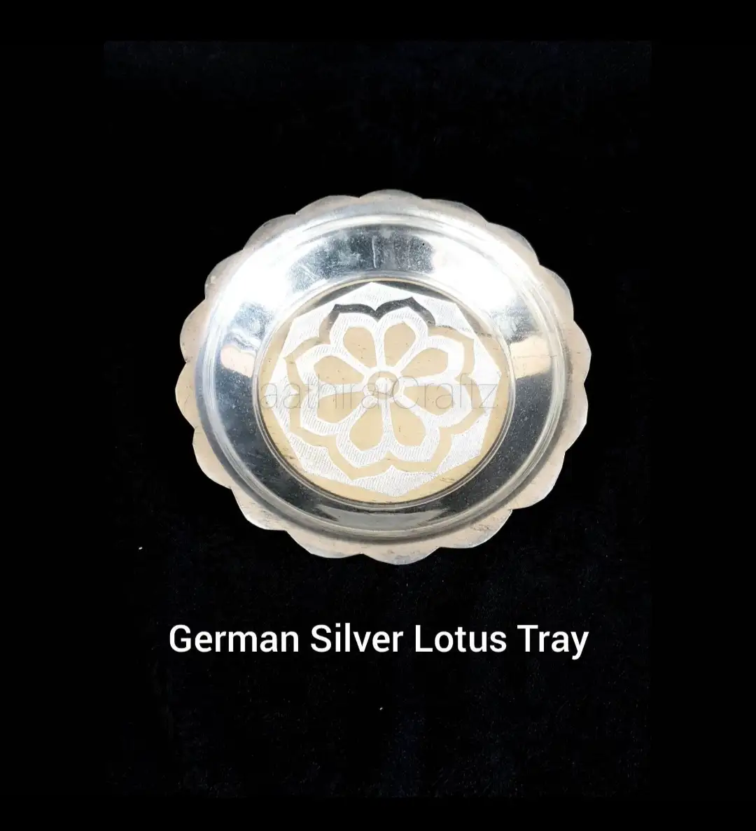German Silver Lotus Plate Small - image 2