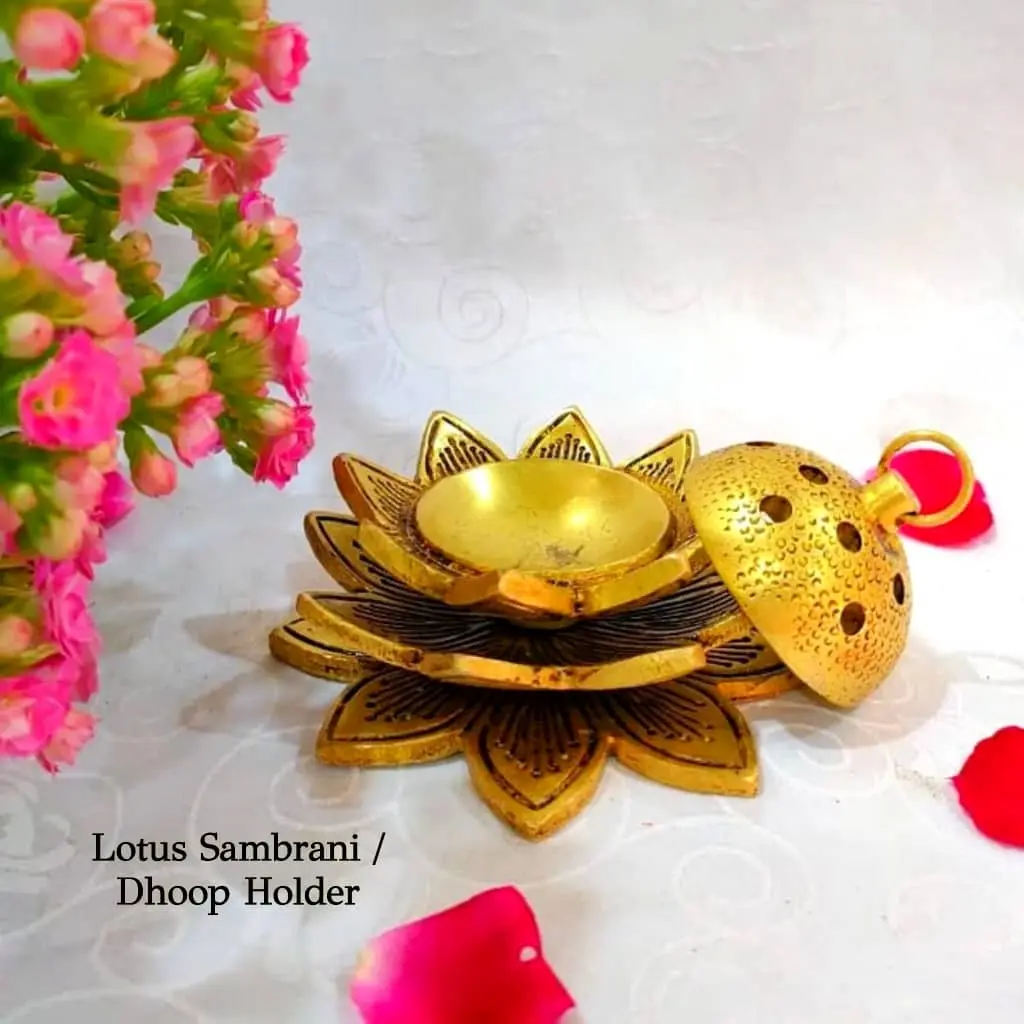 Lotus Sambrani Holder / Dhoop Stand - image 1