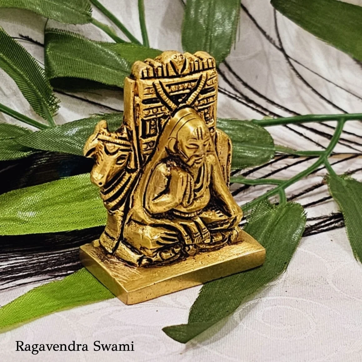 Guru Ragavendra Swami Statue (s) Brass Antique - image 2